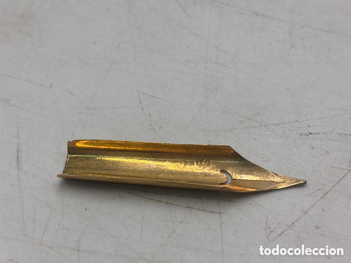 Escriban&iacute;a: Plum&iacute;n de oro 14k de 36 mm de longitud. - Foto 4