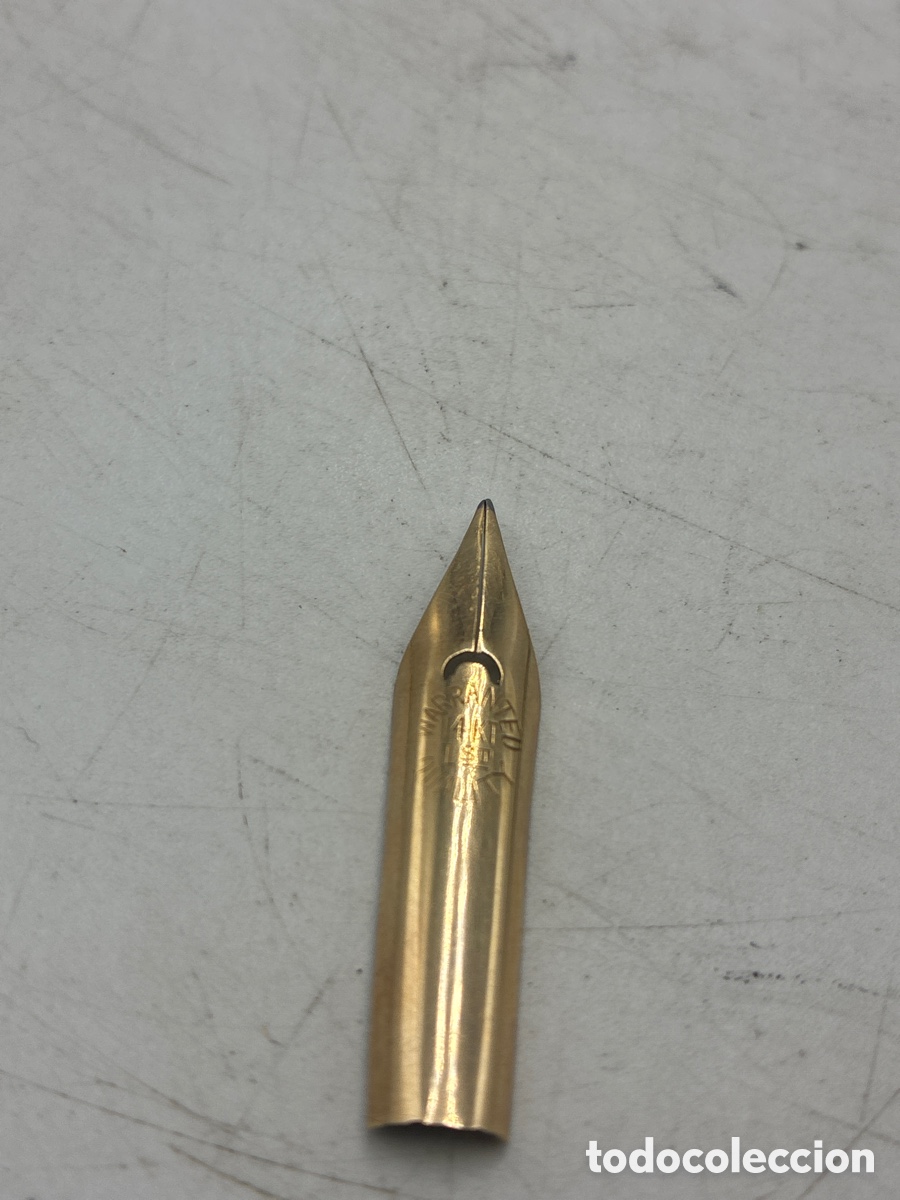 Escriban&iacute;a: Plum&iacute;n de oro 14k de 36 mm de longitud. - Foto 5