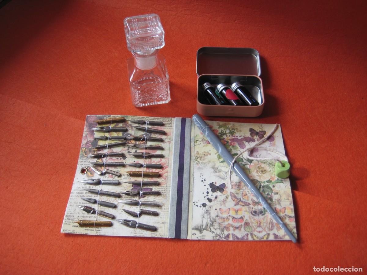 Escriban&iacute;a: SET CALIGRAF&Iacute;A 24 PLUMILLAS, PORTAPLUMAS, TINTERO, TINTA