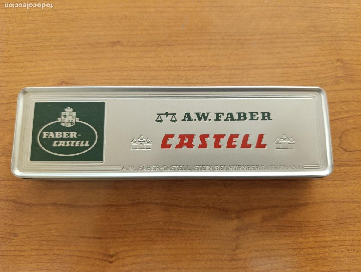 Escriban&iacute;a: LAPICEROS FABER CASTELL 9000 H. ESTUCHE METALICO CON 12 UNIDADES