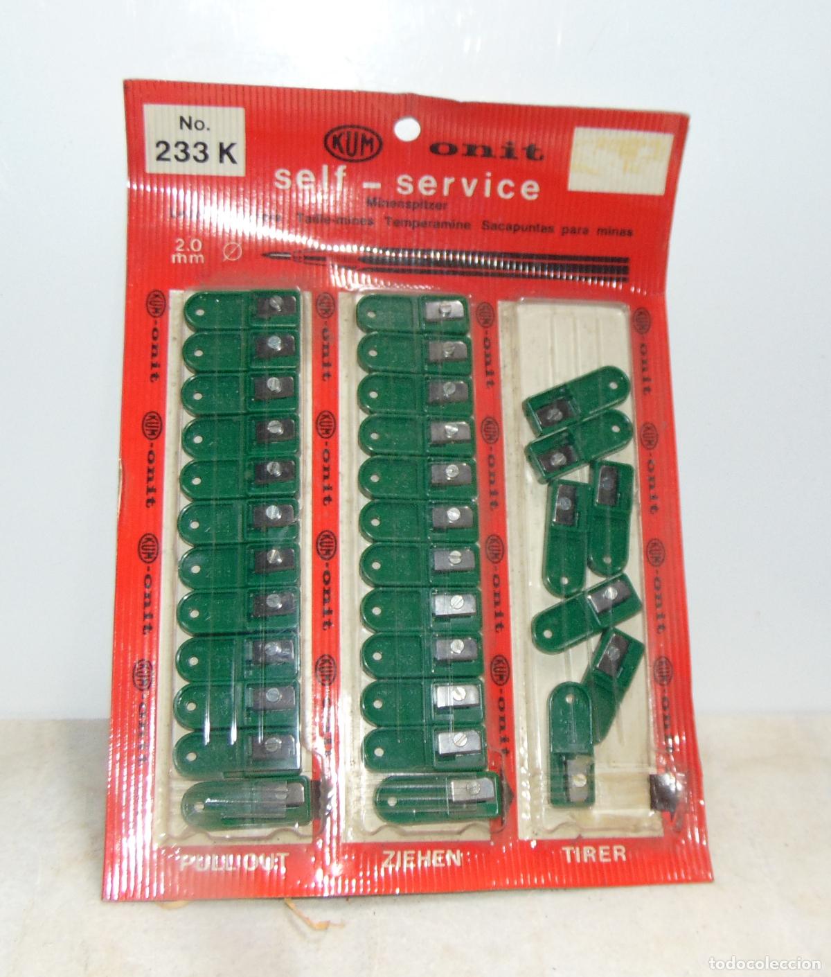 Escriban&iacute;a: ANTIGUO BLISTER DE AFILAMINAS KUM ONIT MODELO 233K, NUEVO DE TIENDA