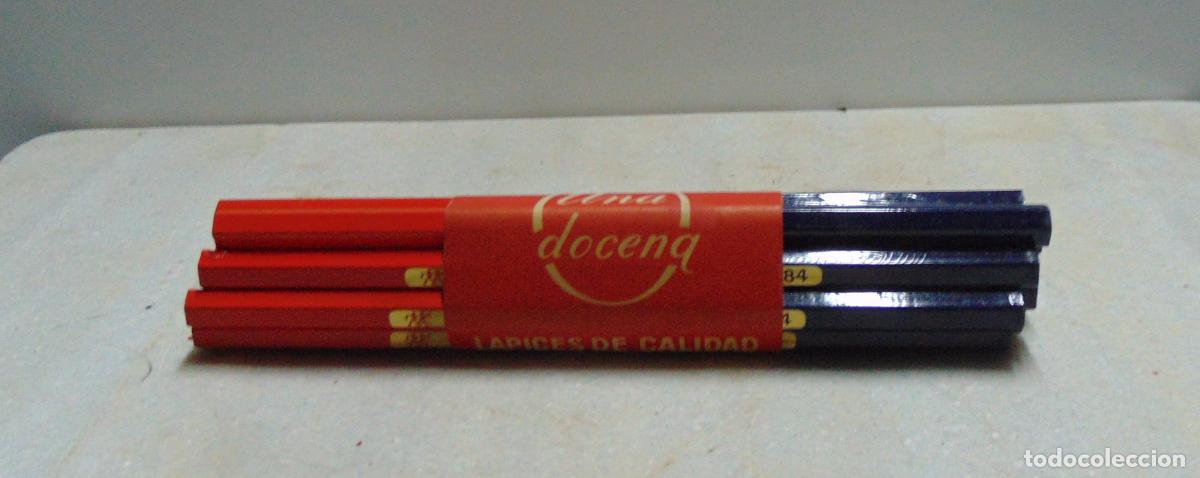 Escriban&iacute;a: LOTE DE DOCENA DE LAPICES DE DOBLE COLOR DE HISPANIA, NUEVO DE TIENDA