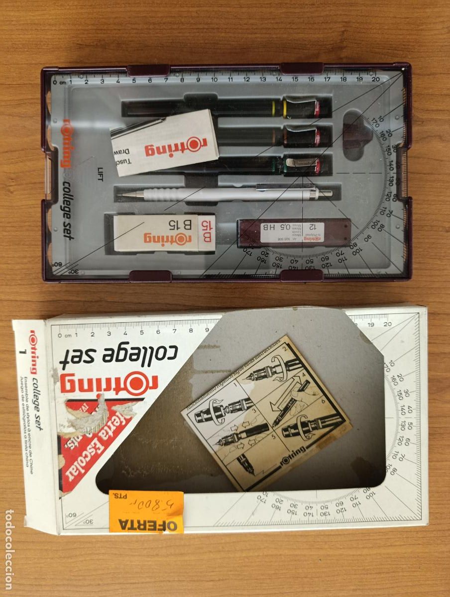 Escriban&iacute;a: SET ESCOLAR ROTRING. COLLEGE SET. COMPLETO. DE TIENDA - Foto 2