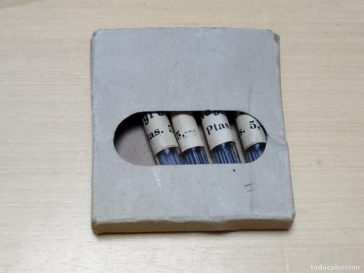 Writing Items: BZB 26 ANTIGUA CAJA DE RECAMBIOS DE MINAS PARA LAPICEROS. CONTIENE CUATRO TUBOS.