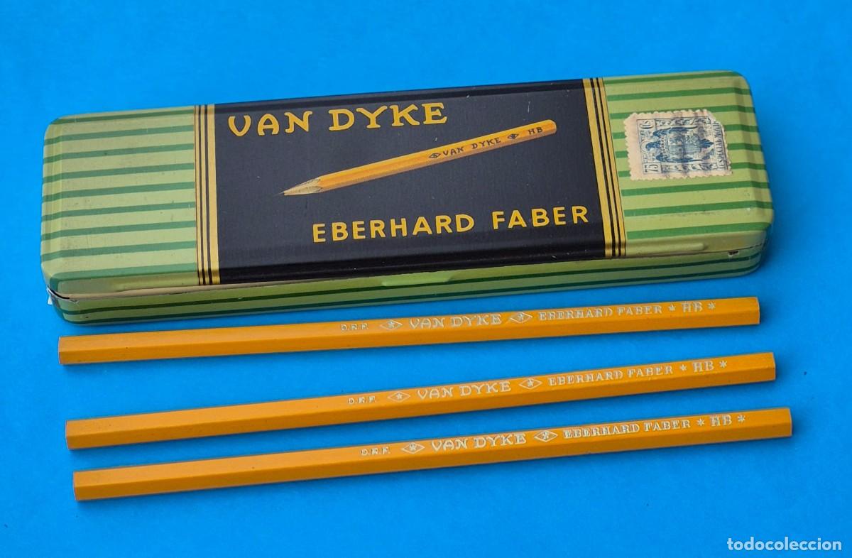 Writing Items: EBERHARD FABER &ndash; VAN DYKE - HB &ndash;CAJA DE 12 L&Aacute;PICES en estuche met&aacute;lico -nuevos a estrenar