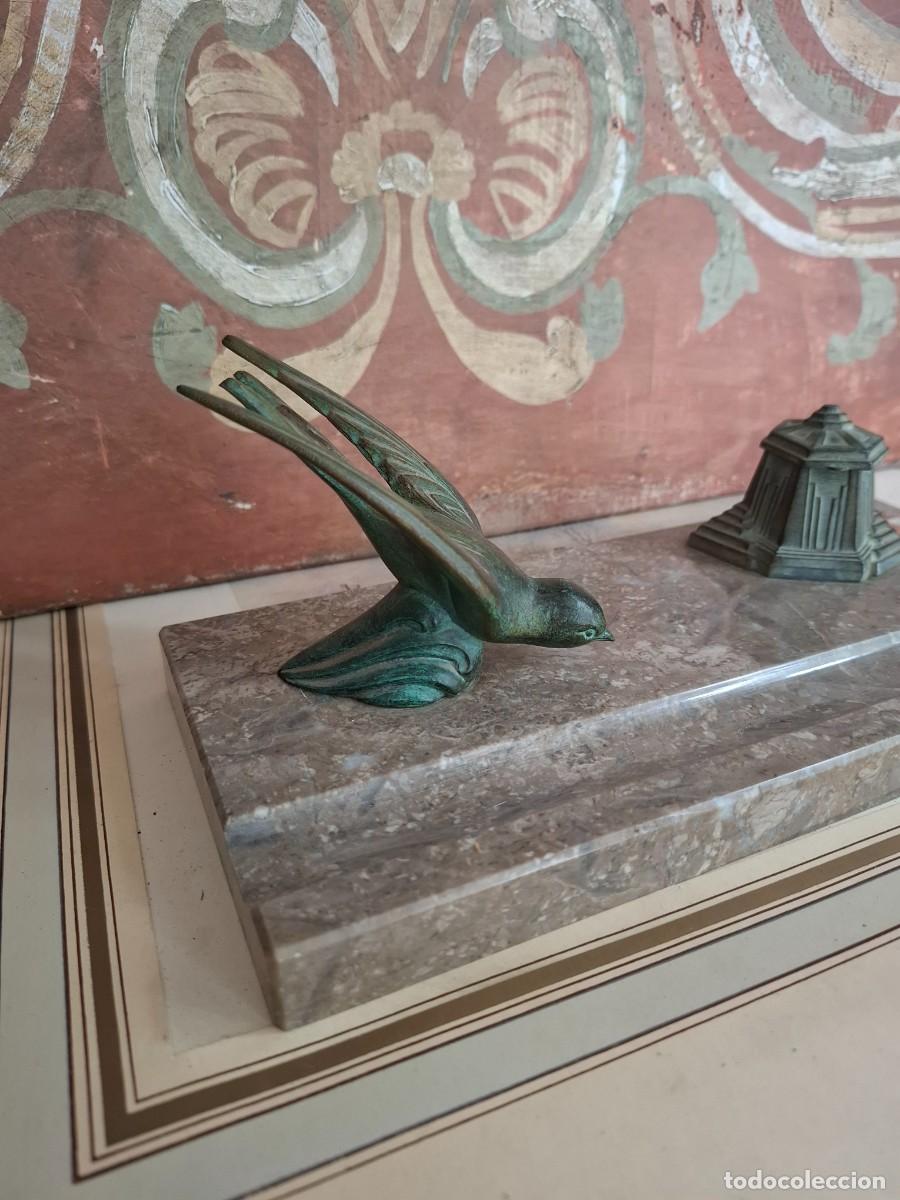 Escriban&iacute;a: ESCRIBANIA DE EPOCA ART DECO CON BASE DE MARMOL - Foto 3
