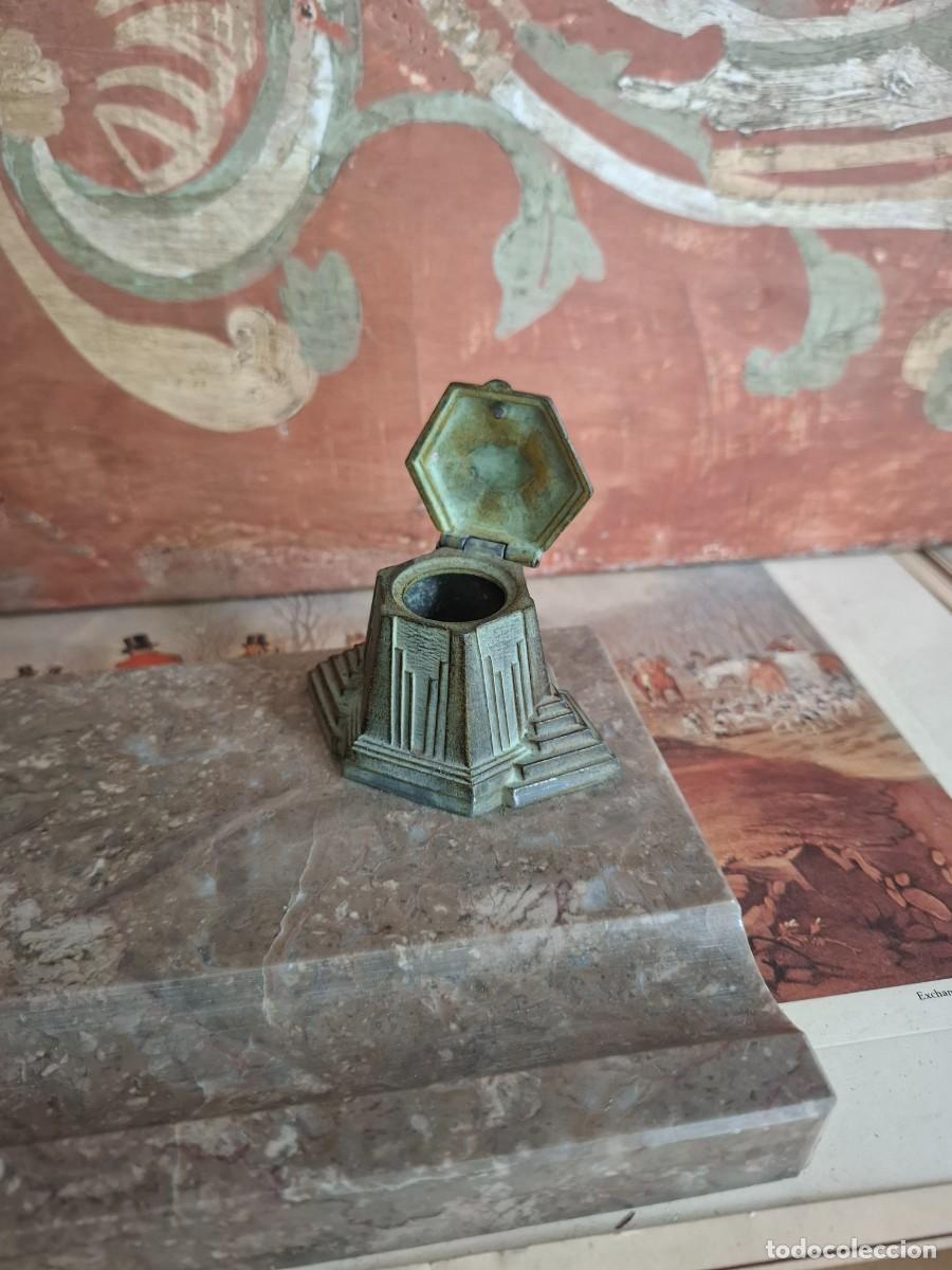 Escriban&iacute;a: ESCRIBANIA DE EPOCA ART DECO CON BASE DE MARMOL - Foto 5