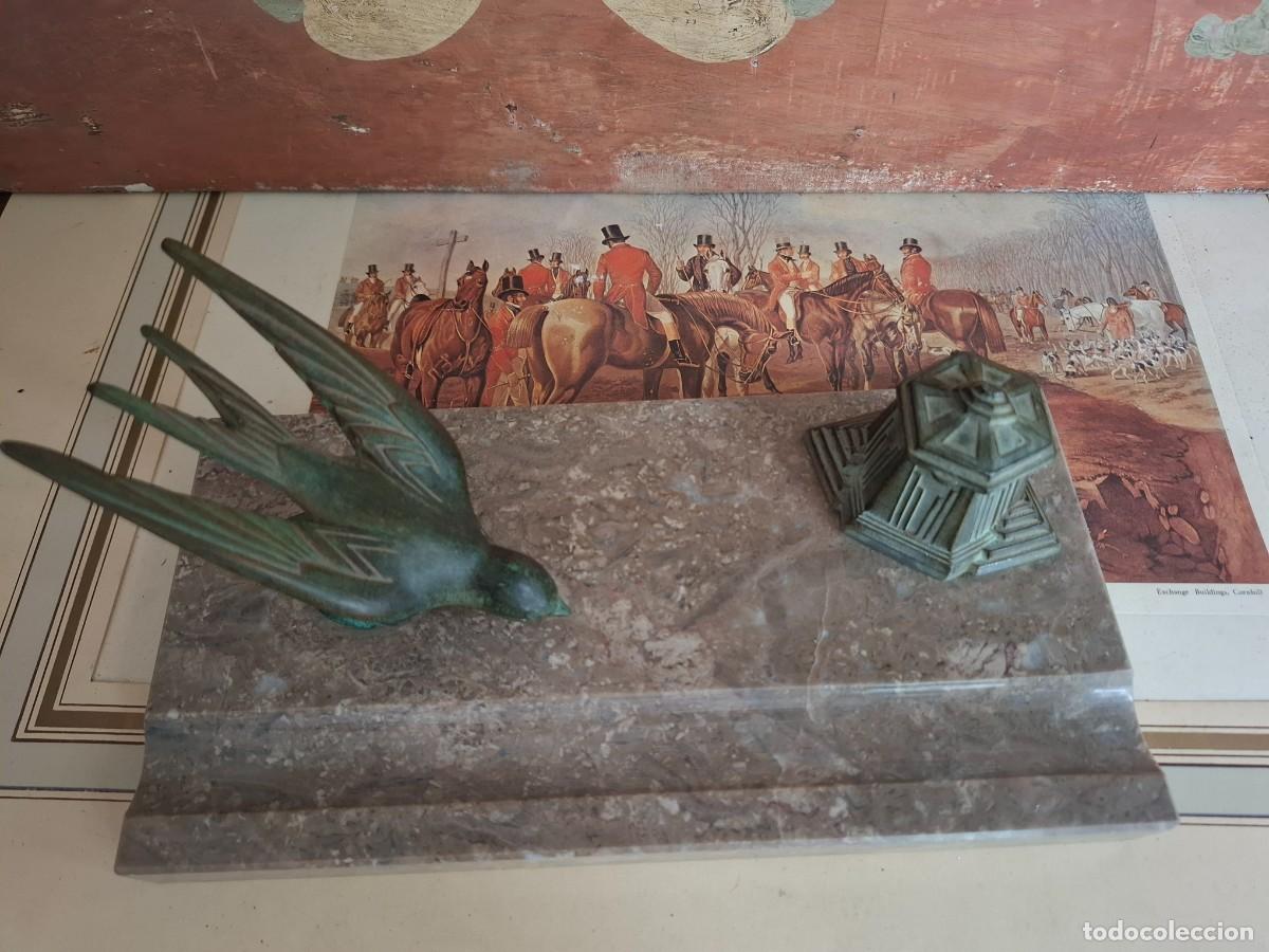 Escriban&iacute;a: ESCRIBANIA DE EPOCA ART DECO CON BASE DE MARMOL - Foto 6