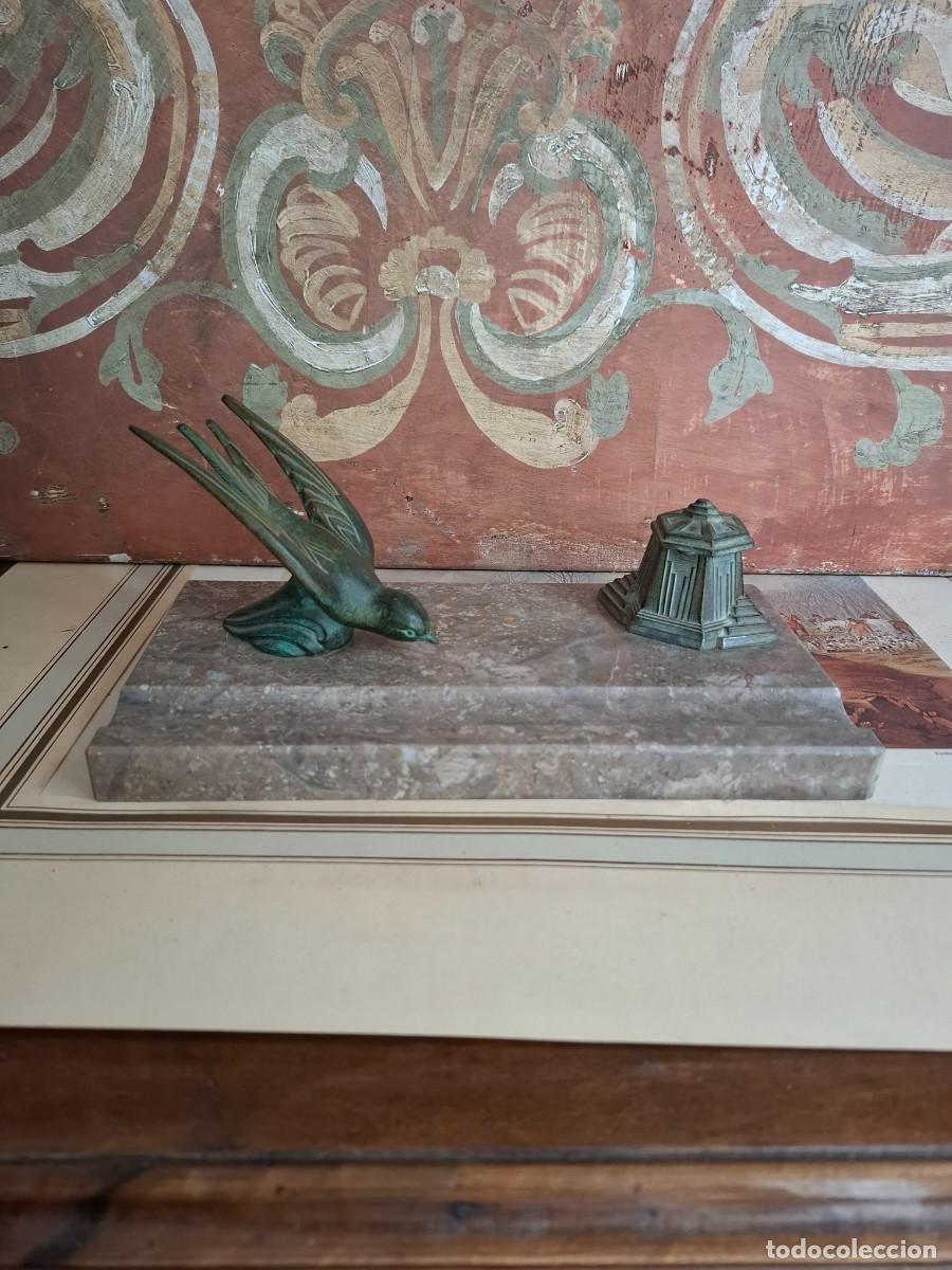 Escriban&iacute;a: ESCRIBANIA DE EPOCA ART DECO CON BASE DE MARMOL - Foto 7