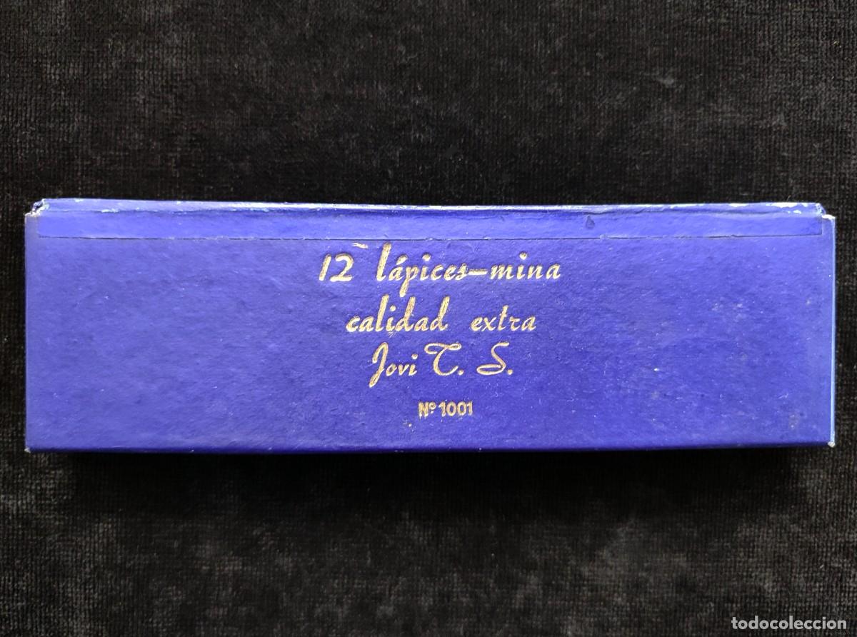Escriban&iacute;a: CAJA, ESTUCHE CART&Oacute;N (VAC&Iacute;A) DE 12 L&Aacute;PICES-MINA, CALIDAD EXTRA, JOVI T.S., N&ordm; 1001. A&Ntilde;OS 40