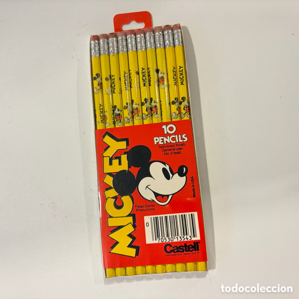 Escriban&iacute;a: 10 l&aacute;pices Mickey Mouse Disney Faber Castell USA a&ntilde;os 80 nuevos sin estrenar