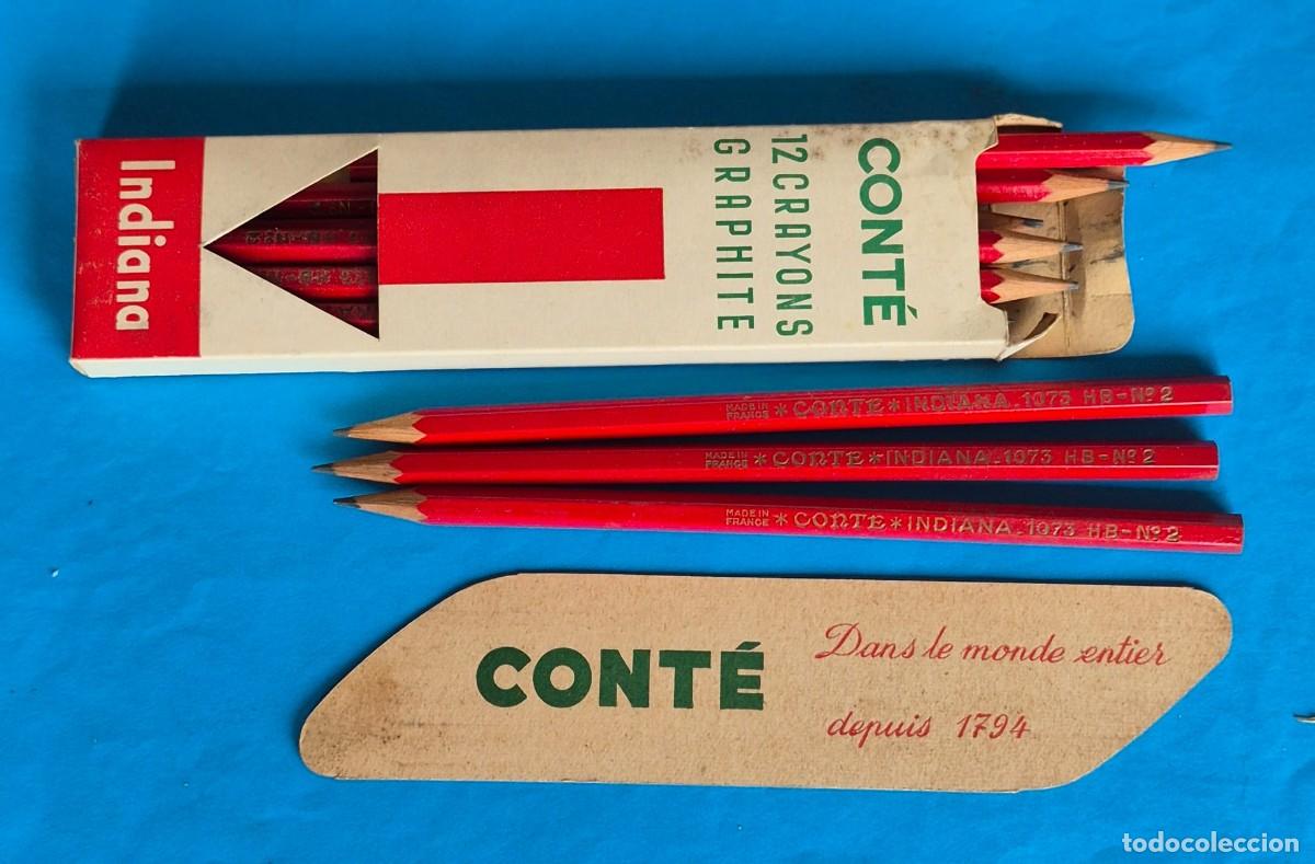 Escriban&iacute;a: CONT&Eacute; INDIANA - n&ordm; 1073 HB n&ordm; 2 &ndash; FRANCE -caja 12 l&aacute;pices-estuche cart&oacute;n a&ntilde;o 1959