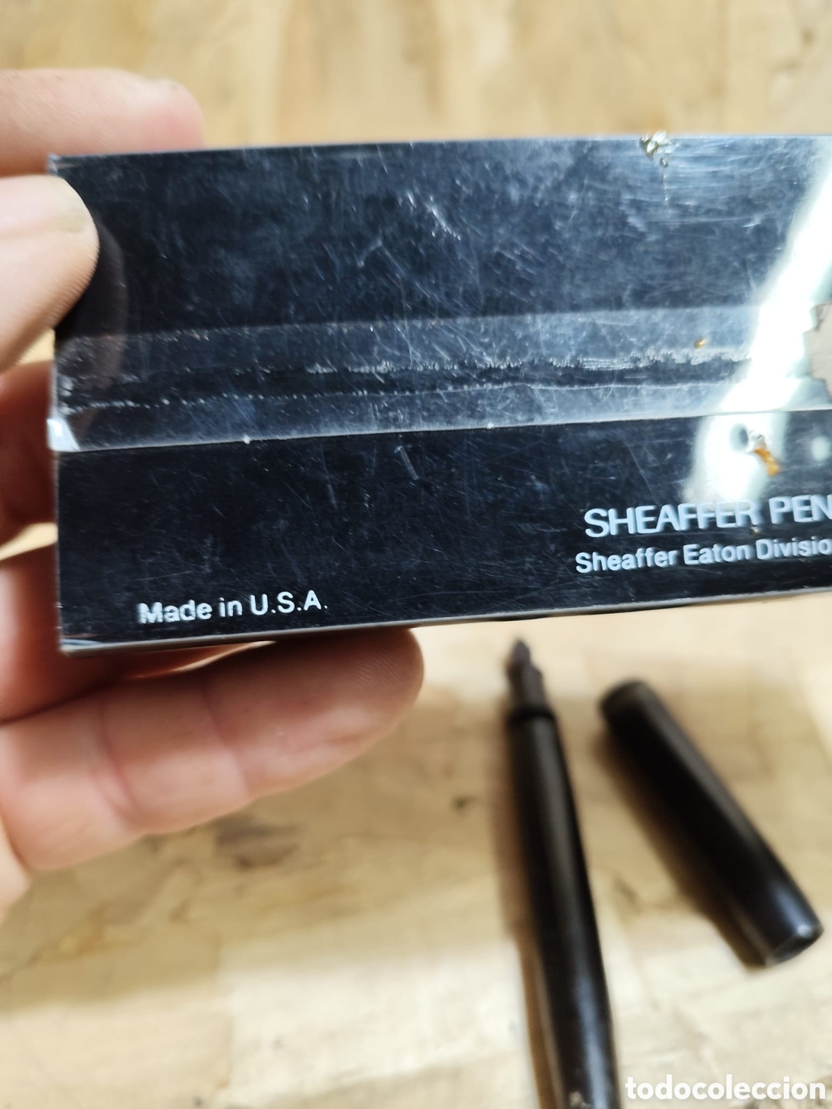 Escriban&iacute;a: Pluma estilogr&aacute;fica Sheaffer con plum&iacute;n de oro. - Foto 8