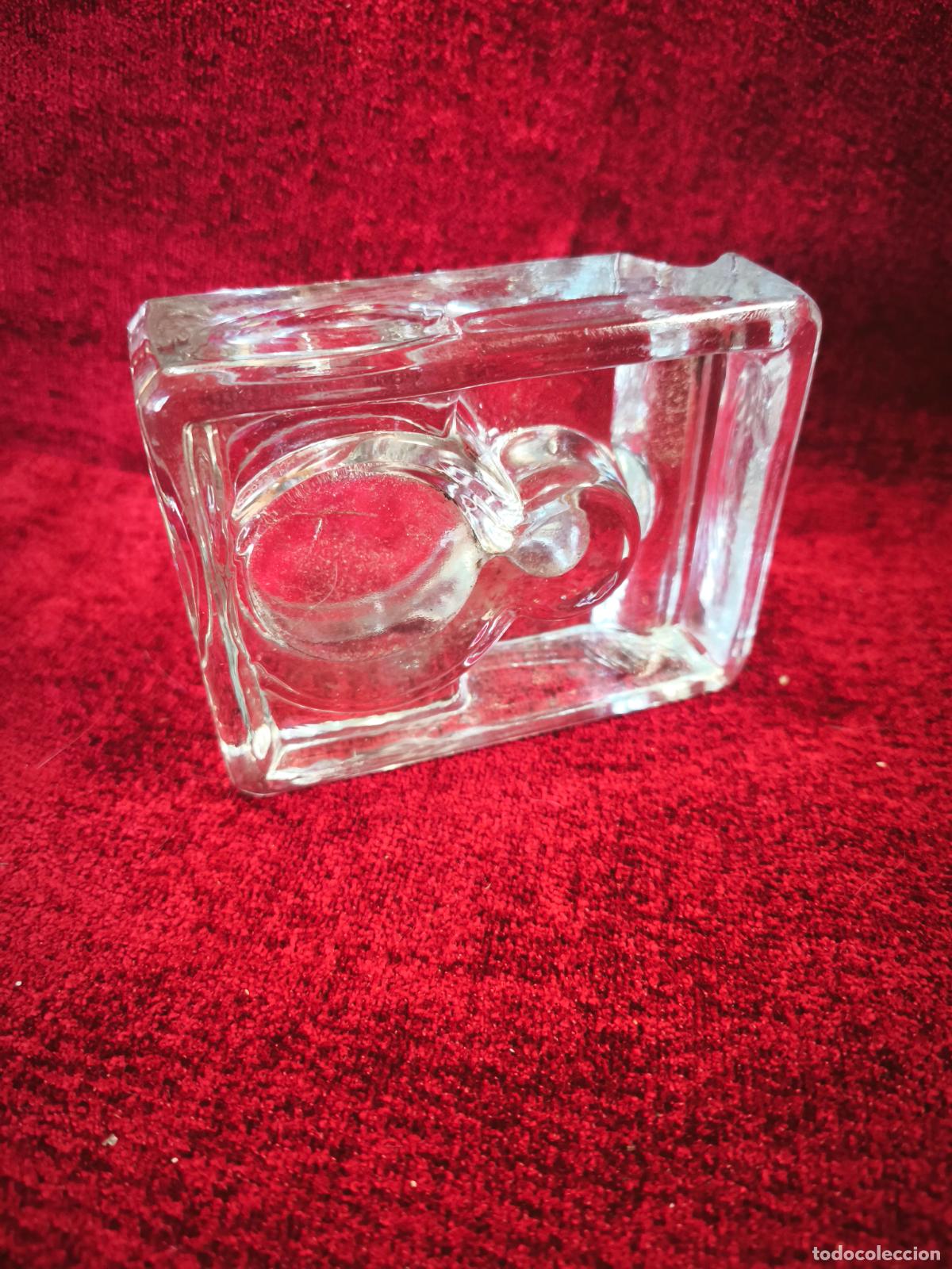 Escriban&iacute;a: TINTERO ANTIG&Uuml;O DE CRISTAL PRENSADO. - Foto 5