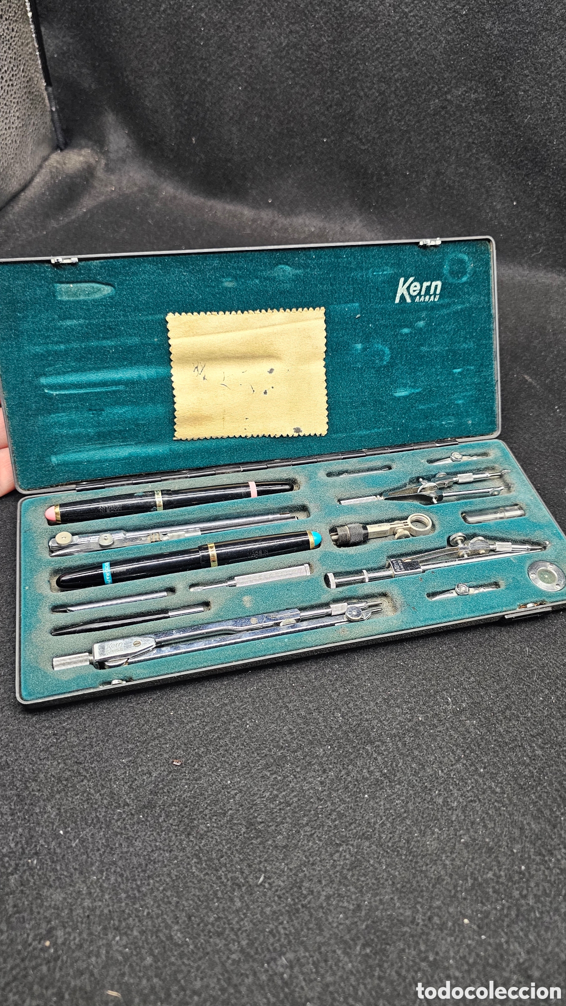 Escriban&iacute;a: estuche de compases y herramientas de dibujo t&eacute;cnico de precisi&oacute;n de la marca suiza Kern Aarau