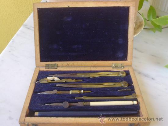 Estilogr&aacute;ficas antiguas, bol&iacute;grafos y plumas: CONJUNTO DE COMPASES MUY ANTIGUOS. - Foto 4