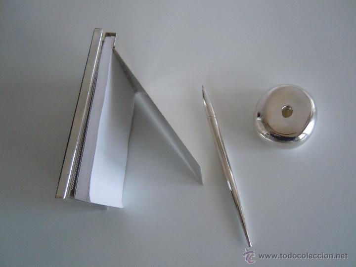 Estilogr&aacute;ficas antiguas, bol&iacute;grafos y plumas: CONJUNTO DE ESCRITORIO EN ESTUCHE - Foto 3