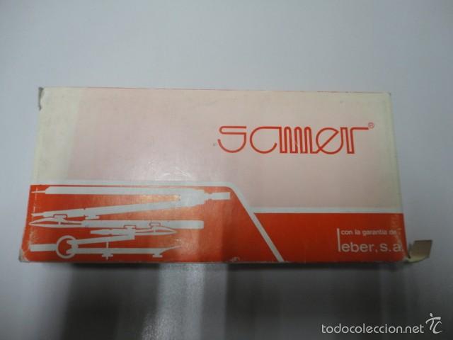 Estilogr&aacute;ficas antiguas, bol&iacute;grafos y plumas: conjunto compas y accesorios marca samer - Foto 3