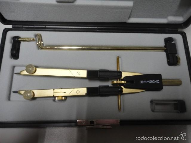 Estilogr&aacute;ficas antiguas, bol&iacute;grafos y plumas: conjunto compas y accesorios marca original lorenz - Foto 1