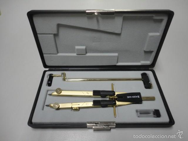 Estilogr&aacute;ficas antiguas, bol&iacute;grafos y plumas: conjunto compas y accesorios marca original lorenz - Foto 4