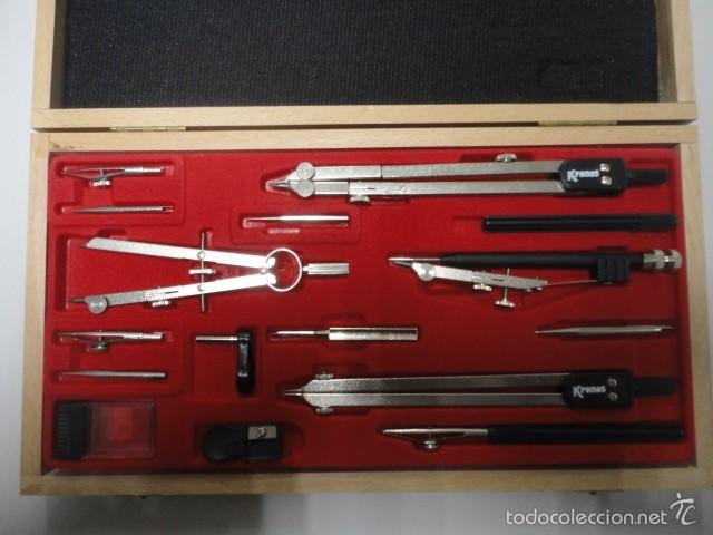 Estilogr&aacute;ficas antiguas, bol&iacute;grafos y plumas: conjunto compas y accesorios marca kronos 517 - Foto 1