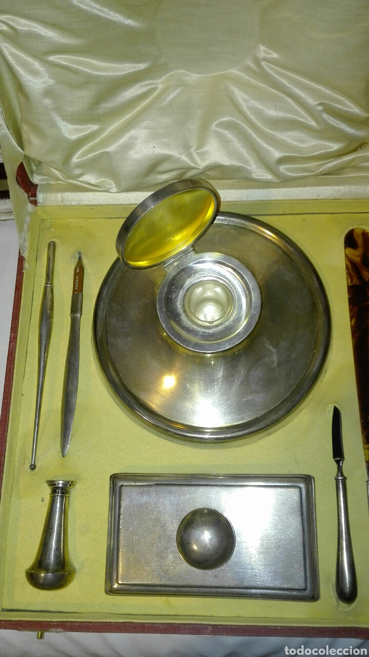 Estilogr&aacute;ficas antiguas, bol&iacute;grafos y plumas: Escribania de plata - Foto 1
