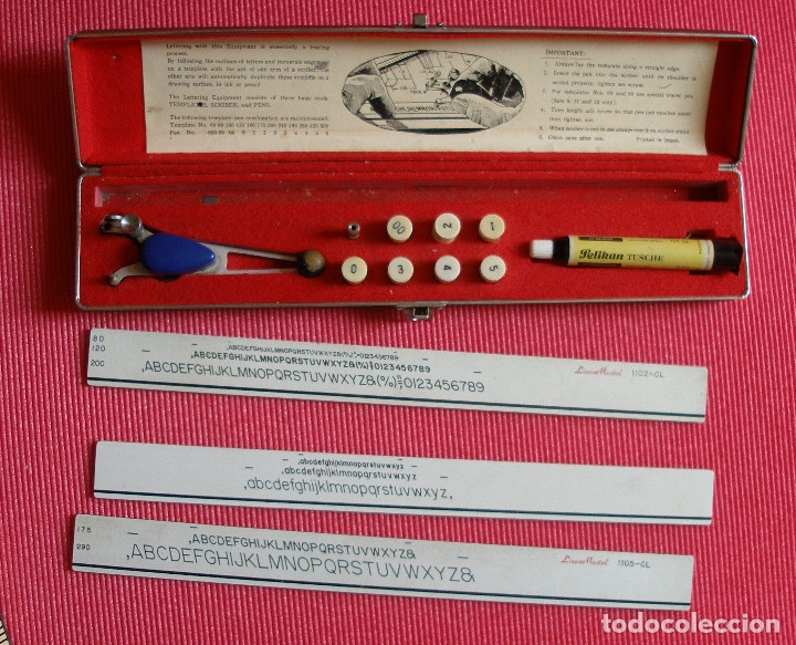Estilogr&aacute;ficas antiguas, bol&iacute;grafos y plumas: Estuche de rotular Line-Master - Foto 1