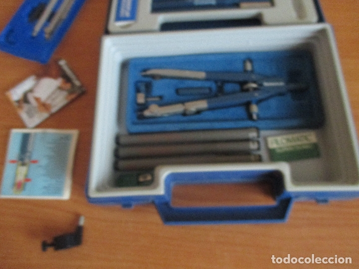 Estilogr&aacute;ficas antiguas, bol&iacute;grafos y plumas: MALETIN STAEDLER + COMPAS - Foto 3