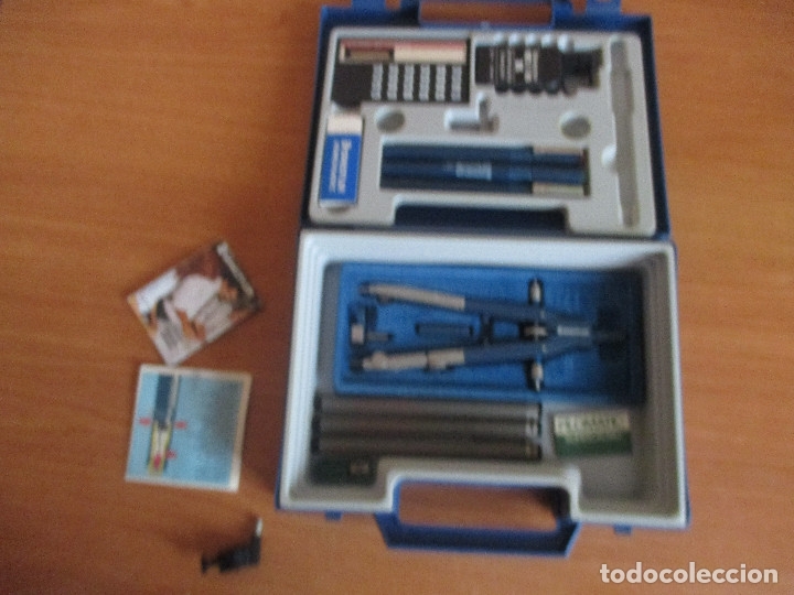 Estilogr&aacute;ficas antiguas, bol&iacute;grafos y plumas: MALETIN STAEDLER + COMPAS - Foto 6