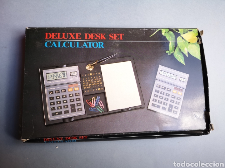 Estilogr&aacute;ficas antiguas, bol&iacute;grafos y plumas: De luxe desk set calculator - Foto 2