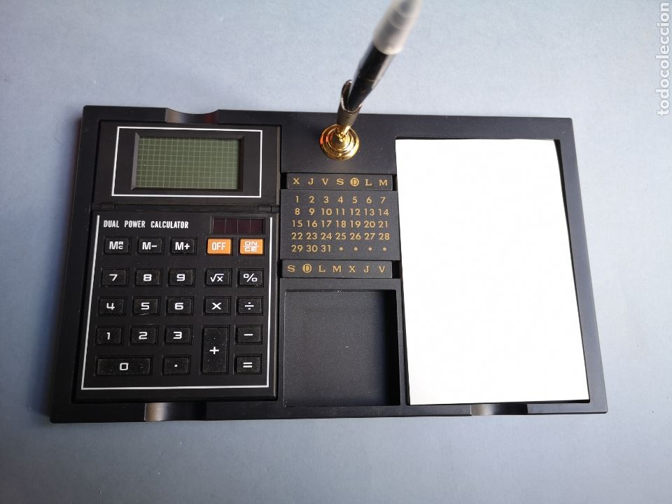 Estilogr&aacute;ficas antiguas, bol&iacute;grafos y plumas: De luxe desk set calculator - Foto 1