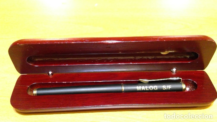 Estilogr&aacute;ficas antiguas, bol&iacute;grafos y plumas: Estuche con pluma MALOG - Foto 2