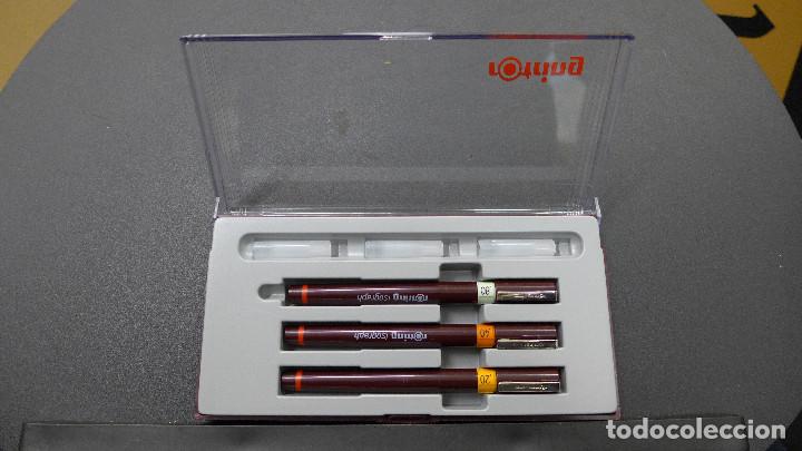 Estilogr&aacute;ficas antiguas, bol&iacute;grafos y plumas: JUEGO DE ROTRING ISOGRAPH - Foto 3