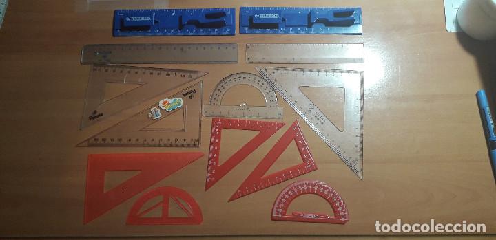 Estilogr&aacute;ficas antiguas, bol&iacute;grafos y plumas: 12-00065 PACK REGLAS VARIADAS - Foto 1