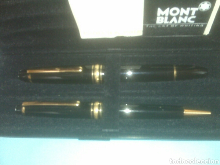 Estilogr&aacute;ficas antiguas, bol&iacute;grafos y plumas: Mont Blanc conjunto de 2 piezas - Foto 7