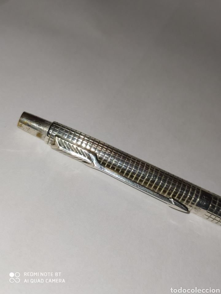 Estilogr&aacute;ficas antiguas, bol&iacute;grafos y plumas: Juego parker 75 plata - Foto 8