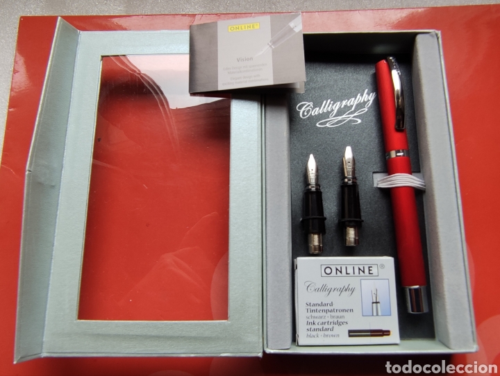 Estilogr&aacute;ficas antiguas, bol&iacute;grafos y plumas: Set de caligraf&iacute;a ONLINE - Foto 1