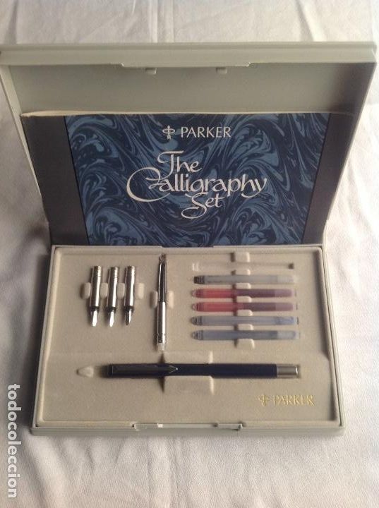 Estilogr&aacute;ficas antiguas, bol&iacute;grafos y plumas: CAJA PARKER THE CALLIGRPHY SET - Foto 1