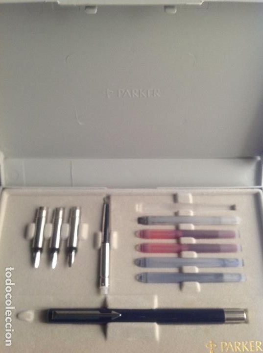 Estilogr&aacute;ficas antiguas, bol&iacute;grafos y plumas: CAJA PARKER THE CALLIGRPHY SET - Foto 7