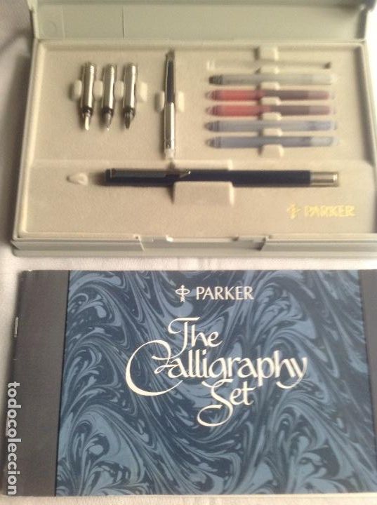 Estilogr&aacute;ficas antiguas, bol&iacute;grafos y plumas: CAJA PARKER THE CALLIGRPHY SET - Foto 3