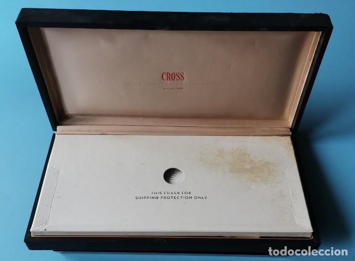 Estilográficas antiguas, bolígrafos y plumas: Vintage CROSS - Juego de escritorio (DESK SET) Cristal Negro - 12 KT - Foto 3 - 339289078