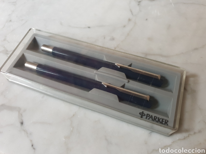 Estilogr&aacute;ficas antiguas, bol&iacute;grafos y plumas: Juego pluma + roller.parker - Foto 6