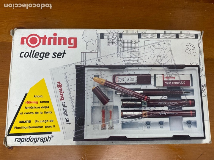 Estilogr&aacute;ficas antiguas, bol&iacute;grafos y plumas: Rotting college set rapidograph - Foto 1