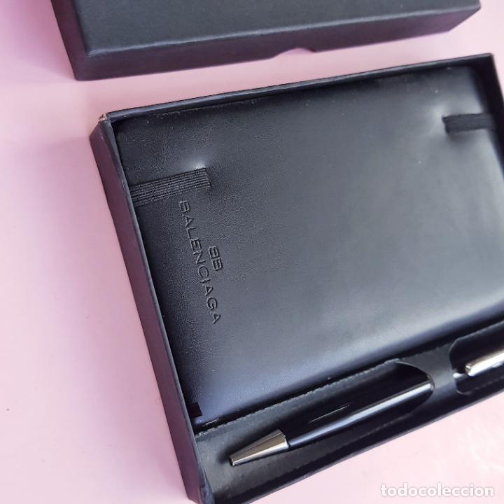 Stilografiche antiche, penne a sfera e penne: JUEGO-BOL&Iacute;GRAFO+AGENDA-BALENCIAGA-CAJA-IMPOLUTO-NUEVO-COLECCIONISTAS