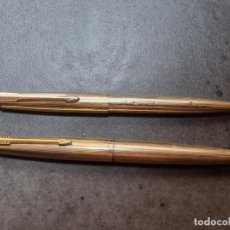 Stylos-plume Anciens, stylos-bille et becs de plume: JUEGO PLUMA BOLIGRAFO PARKER ROLLED GOLD MADE IN ENGLAND PLUMIN ORO AÑOS 80. Lote 376159099