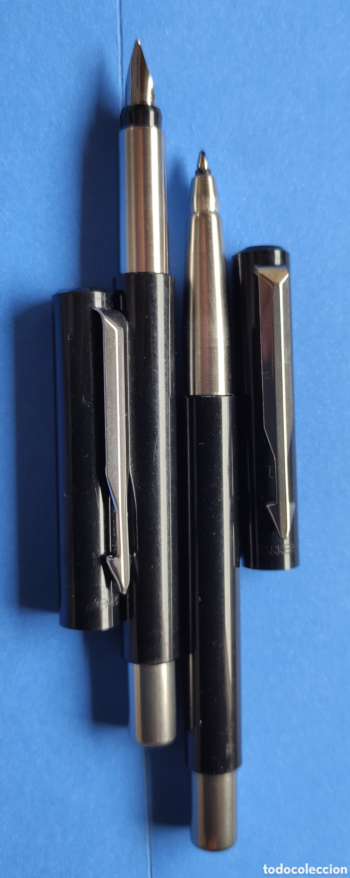 Estilogr&aacute;ficas antiguas, bol&iacute;grafos y plumas: Conjunto PARKER VECTOR (pluma y roller) - Foto 2