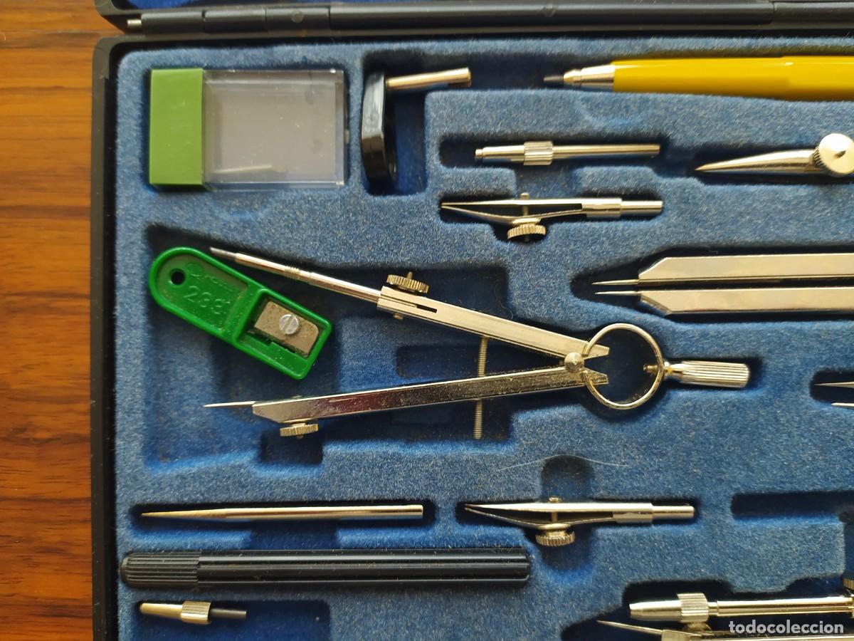 Estilogr&aacute;ficas antiguas, bol&iacute;grafos y plumas: ESTUCHE COMPASES ARTES - Foto 2