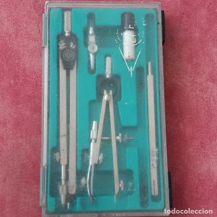 Estilogr&aacute;ficas antiguas, bol&iacute;grafos y plumas: Juego compas ede - Foto 2