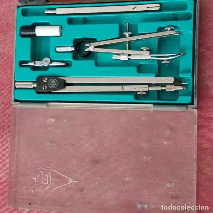 Estilogr&aacute;ficas antiguas, bol&iacute;grafos y plumas: Juego compas ede - Foto 3
