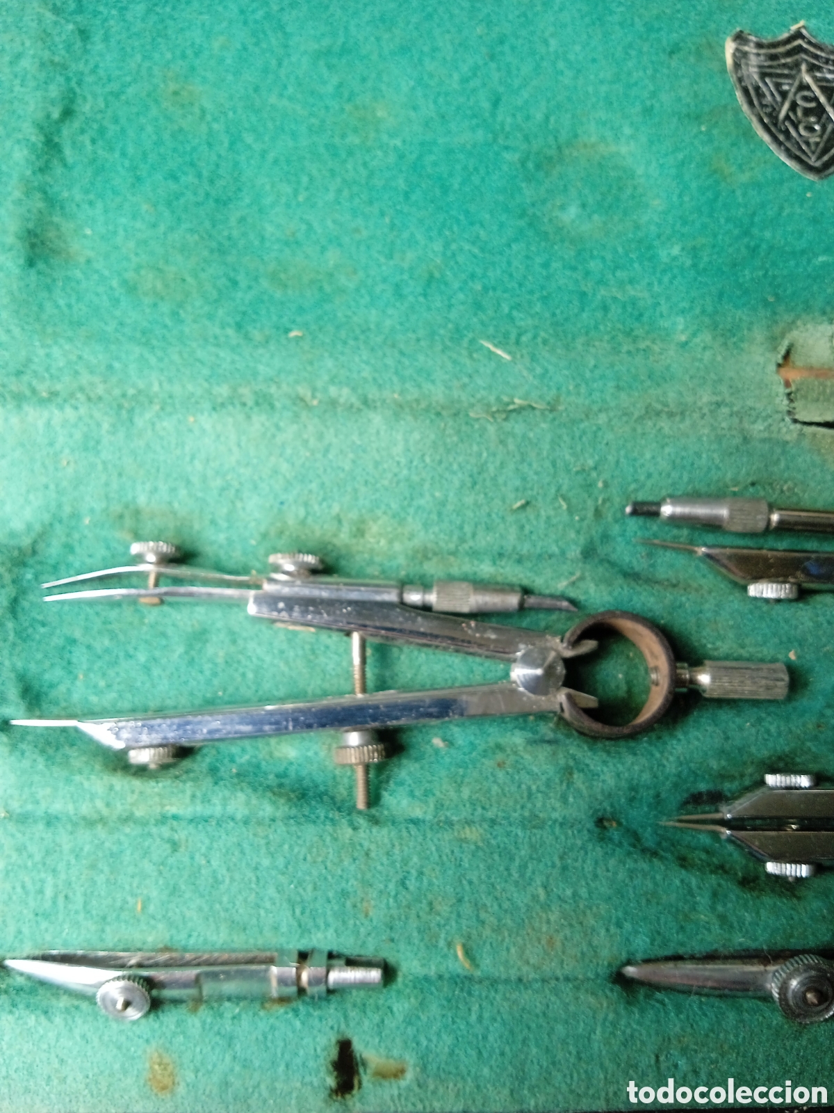 Estilogr&aacute;ficas antiguas, bol&iacute;grafos y plumas: Antiguo estuche de compases CLOT - Foto 6